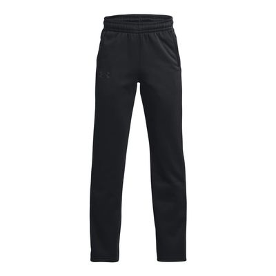 Under Armour Boys ArmourFleece Straight Leg Pant, (001) Black / / Black, Youth Small