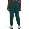 Under Armour Womens Rival Terry Joggers, (716) Tourmaline Teal / / White, 1X view 2