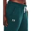 Under Armour Womens Rival Terry Joggers, (716) Tourmaline Teal / / White, 1X view 3