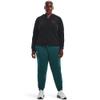 Under Armour Womens Rival Terry Joggers, (716) Tourmaline Teal / / White, 1X view 4