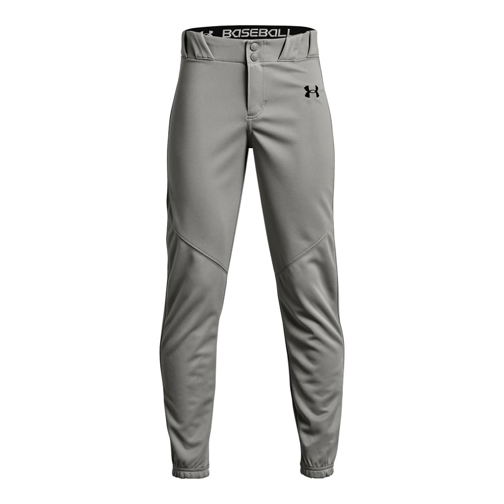 Under Armour Boys Utility Baseball Pant Closed, (080) Baseball Gray / / Black, Medium