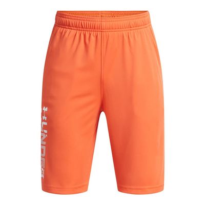 Under Armour Boys Prototype 2.0 Wordmark Shorts, (829) Papaya / / White, Youth X-Small