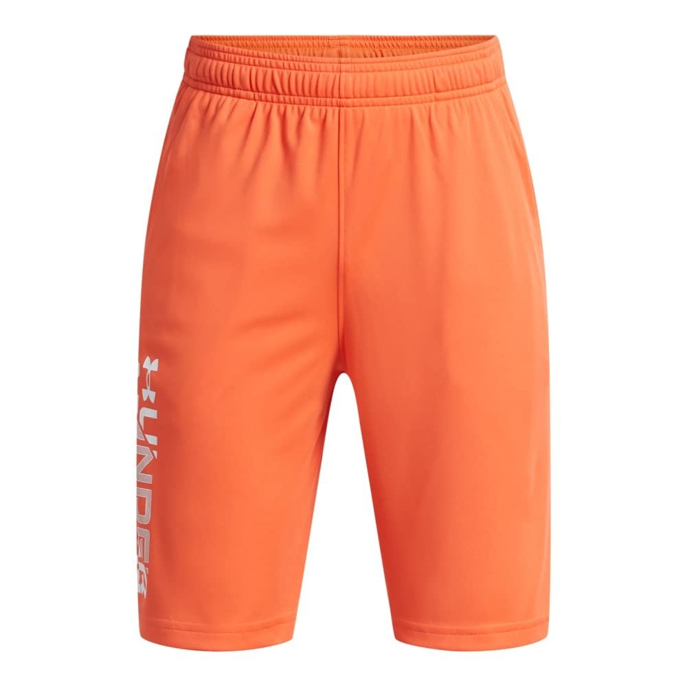 Under Armour Boys Prototype 2.0 Wordmark Shorts, (829) Papaya / / White, Youth X-Small