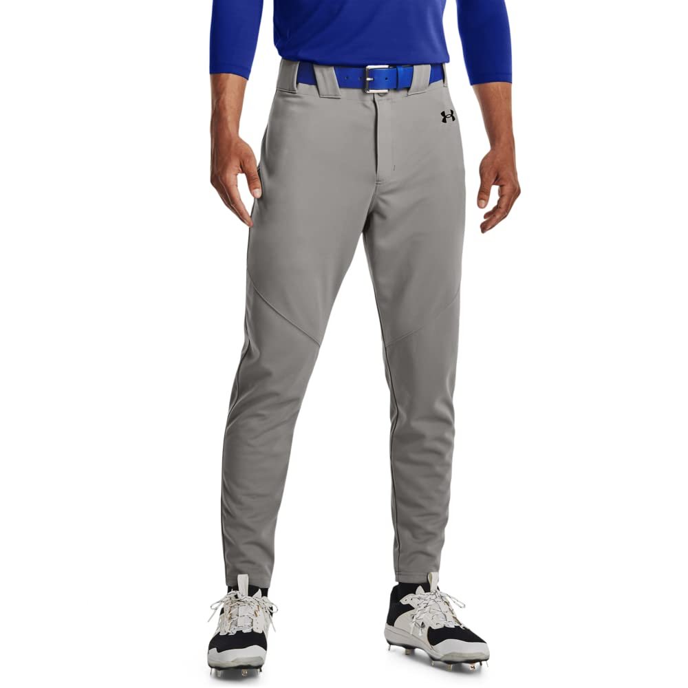Under Armour Men's Utility Baseball Pants 22, (080) Baseball Gray / / Black, XX-Large