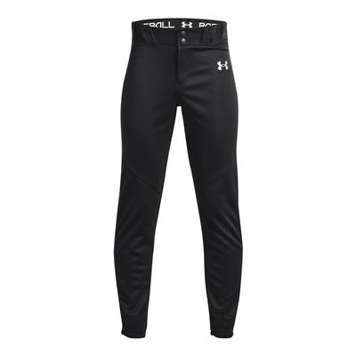 Under Armour Boys Utility Baseball Pant Closed, (001) Black / / White, Large