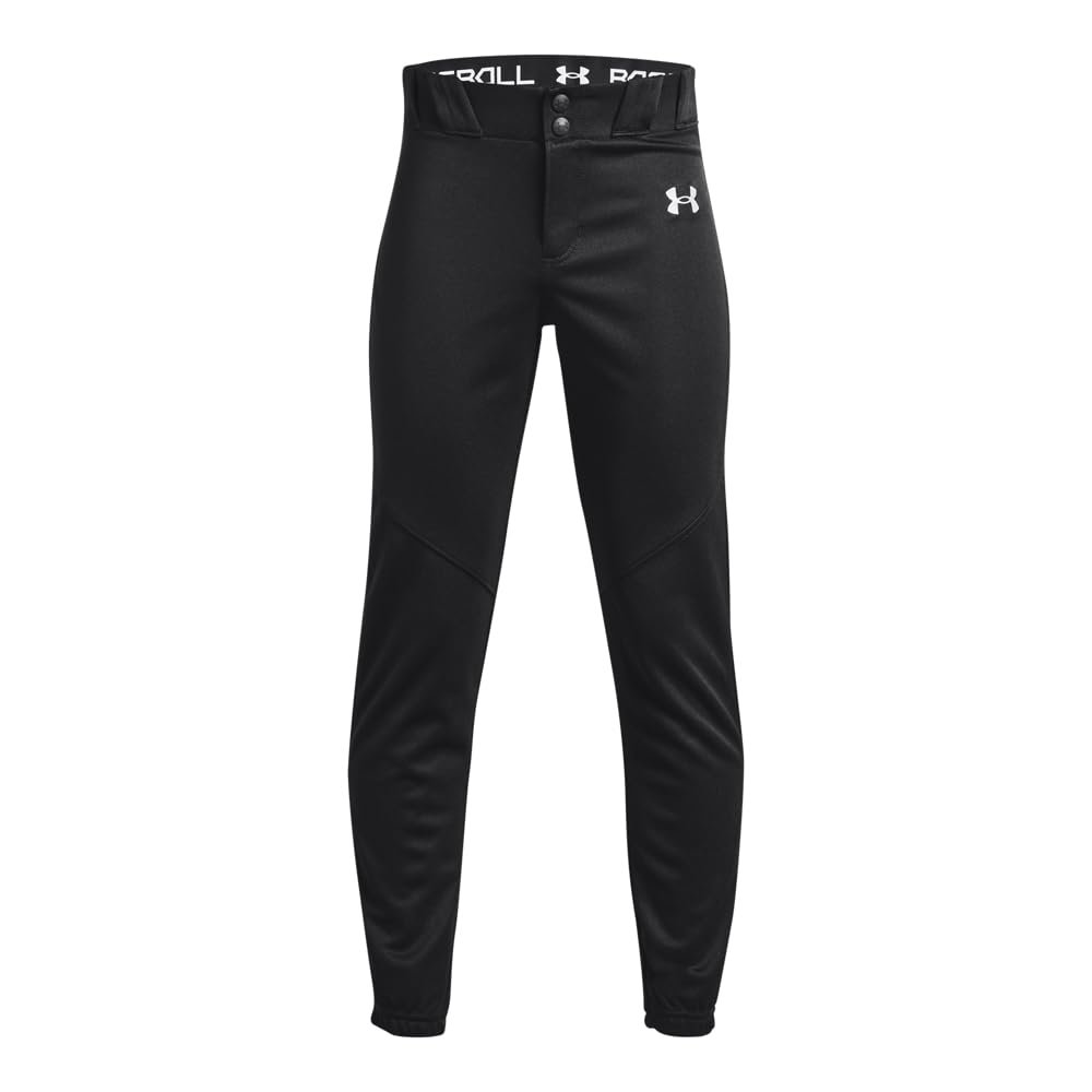 Under Armour Boys Utility Baseball Pant Closed, (001) Black / / White, Large