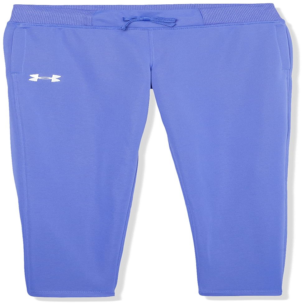 Under Armour Girls Armour Fleece Pants, (184) Brilliant Violet / / White, Youth X-Large