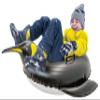 MinnARK Sports Penguin Snow Tube: Inflatable Snow Toy for Kids, Winter Sled, Animal Snow Toy view 1