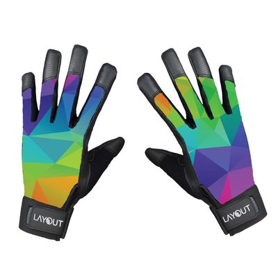 Layout Ultimate Frisbee Gloves - Ultimate Grip and Friction to Enhance Your Game! Perfect for Ultimate, DG and All Disc Sports! (Poly Color, Large)
