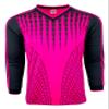 Men's Goalkeeper Soccer Jersey, Padded Goalie Shirt with Sponge Protector (Pink/Black, Small) view 1