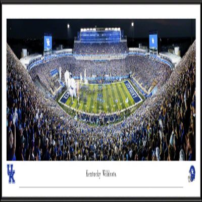 Kentucky Wildcats Football (run out) - 40.25x13.75-inch Standard Framed Print by Blakeway Panoramas