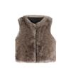 Little Girls Solid Faux-Fur Villus Fleece Vest Jacket Winter Stylish Thick Warm Waistcoat 1-6 Years view 4