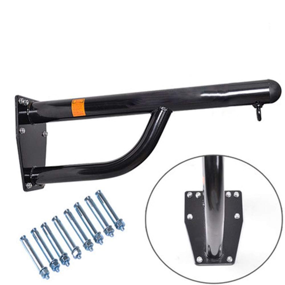 SHIJINHAO Heavy Punch Bag Wall Bracket, Boxing Sandbags Boldly Load-Bearing Brackets, Sandbag Holder On Fitness Wall Hanging Indoor Shelf for School, Gym (Color : Black-F)