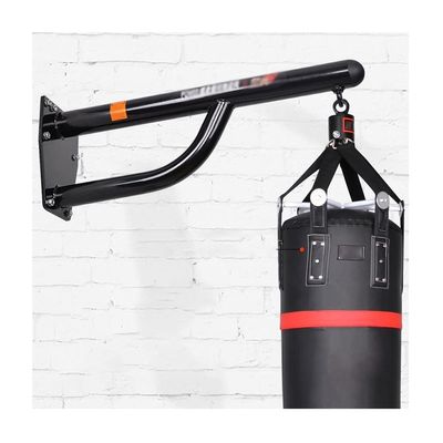 SHIJINHAO Heavy Punch Bag Wall Bracket, Boxing Sandbags Boldly Load-Bearing Brackets, Sandbag Holder On Fitness Wall Hanging Indoor Shelf for School, Gym (Color : Black-A)