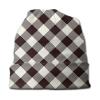 Buffalo Plaid Black and White Check Beanie Hat for Men/Women Slouchy Beanie Ski Skull Cap Winter Thin Stretch Acrylic Knit Hat view 3