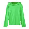 Women's Long-Sleeve Hooded T-Shirt Sun Protection Lightweight Cotton Soft Shirt Summer Short Sleeve Solid Hoodie Green view 1