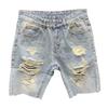 Men's Fashion Ripped Short Jeans Frayed Cut Off Slim Fit Denim Shorts Casual Straight Breathable Jean Short-Pant (28,Light Blue) view 1