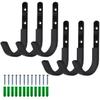 Augenweide 6 Pack Gun Rack Storage Rifles Shotgun Hooks Wall Mount Hangers for Any Rifles Shotguns Archery Bow with Soft Padding and Heavy Duty Steel (Black) view 1