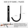 Augenweide 6 Pack Gun Rack Storage Rifles Shotgun Hooks Wall Mount Hangers for Any Rifles Shotguns Archery Bow with Soft Padding and Heavy Duty Steel (Black) view 2