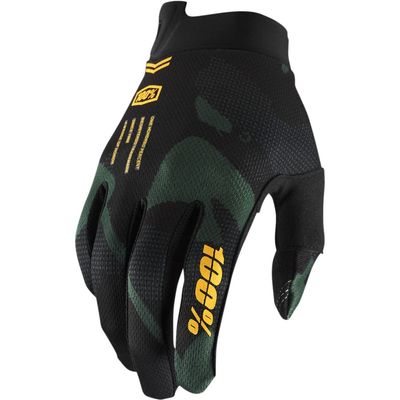 100% iTRACK Youth Glove - Sentinel Black - LG