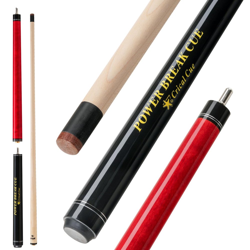 CRICAL Heavy Hitter Jump Break Cue 3-Pieces 54inch Short Maple Break Jump Cue with 13.5mm Tip Punch Cue Professional Jump Cue Billiard Pool Stick