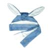 Women Girls Cute Panda Animal Winter Hats 3 in 1 Warm Plush Hoodie Cap Paw Gloves Mitten Scarf Set (Rabbit Ear, Blue) view 3