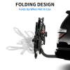 WEIZE Hitch Bike Rack, Wobble Free Smart Tilting Folding Bicycle Car Racks for Standard, Fat Tire and Electric Bike, 2-Bike 160 lbs Capacity, 2-inch Receiver view 3