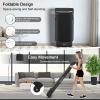 Goplus 4.0HP Heavy Duty Folding Treadmill, Electric Foldable Superfit Treadmill with LED Touch Screen, Heart Rate Belt, Fatigue Button, Blue Tooth Speaker, Walking Running Machine for Gym, Home view 3