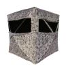 Hawk Reveal Hunting Archery Durable 73" Height Water Resistant Camo Concealing 3 Person Ground Blind with See-Through Mesh Window Panels view 1