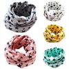FJZAD Casual Boys and Girls Winter Warm Cotton Scarf Kids Unisex Scarf Scarf Star Print (Color : Dark Pink) view 2
