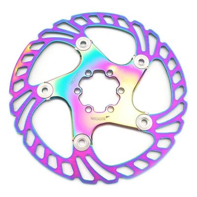 LvTu Floating Disc Brake Bike Rotor 180mm/ 203mm with 6 Bolts - Colorful (Size : 180mm)