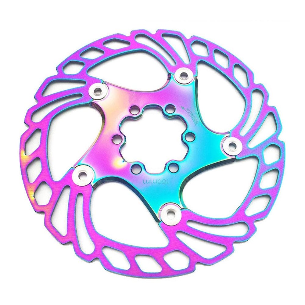 LvTu Bike Rotor Floating Disc Brake 140mm/ 160mm with 6 Bolts - Colorful (Size : 140mm)