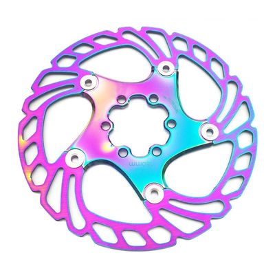 LvTu Bike Rotor Floating Disc Brake 140mm/ 160mm with 6 Bolts - Colorful (Size : 160mm)
