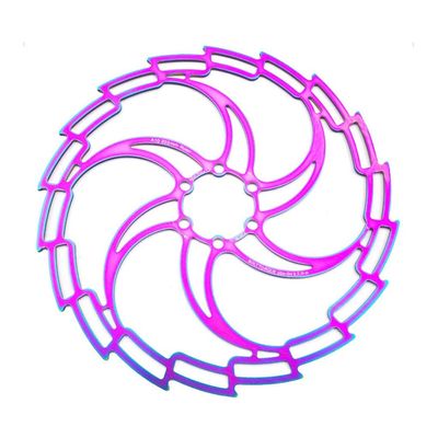 LvTu Bike Floating Disc Brake Rotor 203mm, with 6 Bolts Nickel-free Stainless Steel - Colorful