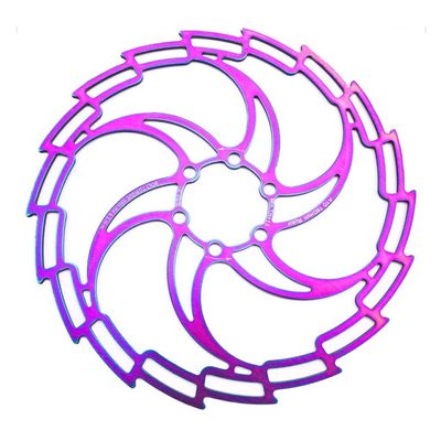 LvTu Rotor 180mm/160mm Mountain Bike Disc Brake, 6 Bolts Floating Rotor Colorful - Include 6 Screws (Color : 180mm)