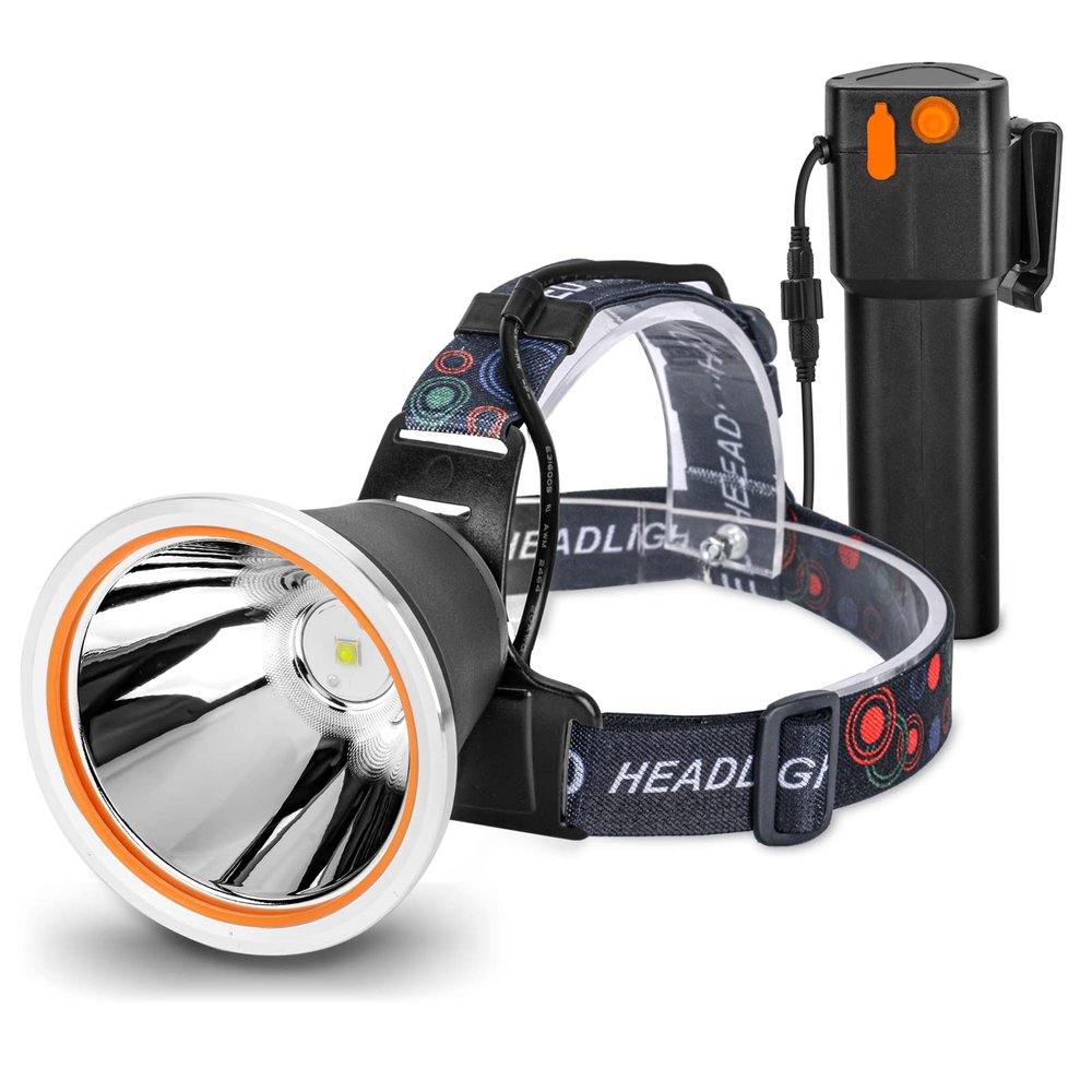 Venlon High Power LED Headlamp Separation Design Outdoor Head Lamps Waterproof&Rechargeable Long Distance Headlight for Camping Hiking FishingHunting (White Light)