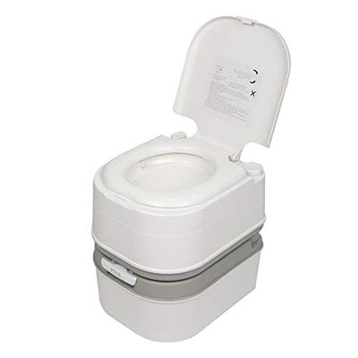 24L Commode Water Saving Toilet Flush Travel Vehicle Camping Outdoor/Indoor Potty Commode Removable