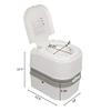 24L Commode Water Saving Toilet Flush Travel Vehicle Camping Outdoor/Indoor Potty Commode Removable view 3