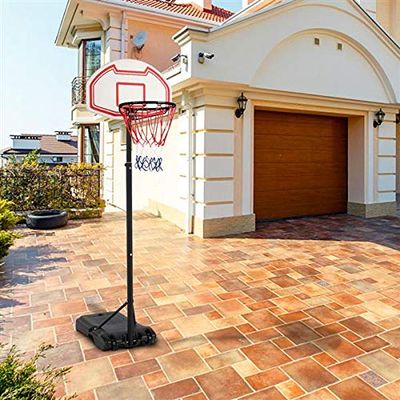 Portable Basketball Hoop & Goal Basketball System Adjustable Height 1.6m to 2.1m Strong Base for Adults Teenagers to Indoor or Outdoor Use