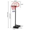 Portable Basketball Hoop & Goal Basketball System Adjustable Height 1.6m to 2.1m Strong Base for Adults Teenagers to Indoor or Outdoor Use view 2