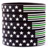 SayitBands Fifty of XL Flag Thin Green Line Bracelets view 2