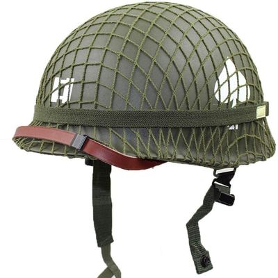 SABYDICAR WW2 US Army M1 Green Helmet Replica with Net/Canvas Chin Strap DIY Painting