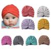 Baby Turban Knitted Candy Color Fall/Winter/Spring Infant & Toddler Bonnet Turban for Girls (Grey) view 1