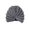 Baby Turban Knitted Candy Color Fall/Winter/Spring Infant & Toddler Bonnet Turban for Girls (Grey) view 3