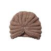 Baby Turban Knitted Candy Color Fall/Winter/Spring Infant & Toddler Bonnet Turban for Girls (Grey) view 4