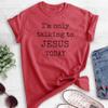 I'm Only Talking to Jesus Today Shirt, Unisex Women's Men's Shirt, Jesus Shirt, Christian Shirt, Heather Red, Small view 2