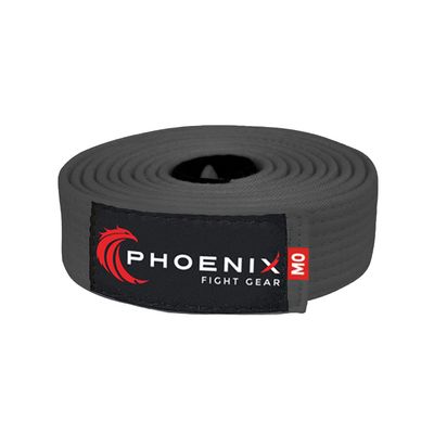 Phoenix Fight Gear Kids Jiu Jitsu Mixed Martial Arts BJJ Belt in Black, White, Grey, Orange, Yellow, Green, Purple, and Blue, Sizes M00, M0, M1, M2, M3 (Grey, M3)