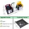 3 PCS Valet Trays, Key Bowls for Entryway Table, Transparent Desktop Organizers, Catchall Trays for Jewelry, Yellow/Green/Red view 3