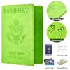 BB-green Passport and Vaccine Card Holder Combo with Vaccine Card Slot, Wallet, Cover for Women and Men view 4
