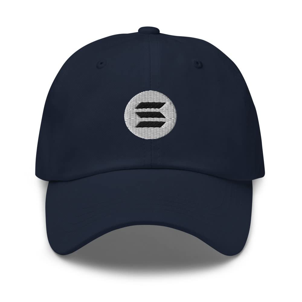 Aivdeals Solana SOL Crypto Coin Hat Navy, One Size